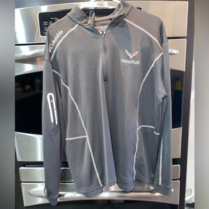 Columbia Charcoal Quarter-Zip with Corvette Logo